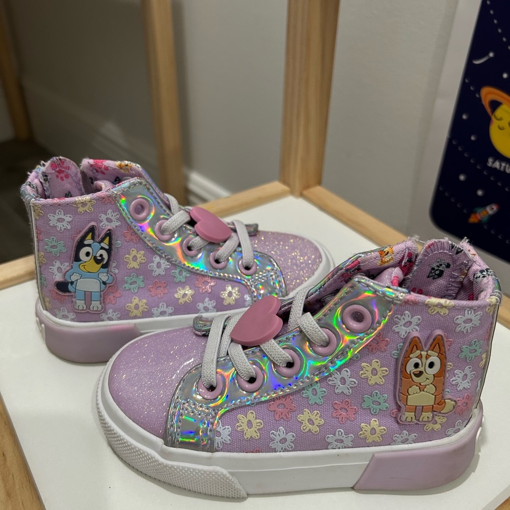 Toddler Glitter High-Top Sneakers - Pink
